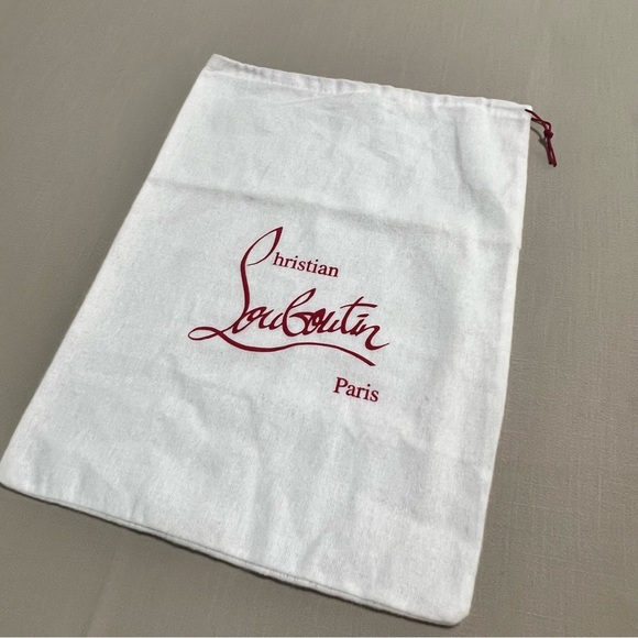 Christian Louboutin Handbags - Christian Louboutin White Red Logo Dust Bag – Shoe/Accessory Storage